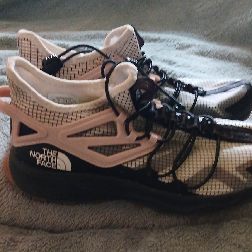 The North Face Black and Pink Athletic Shoes